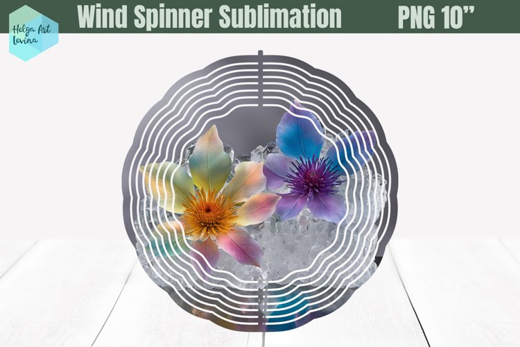 3D Flowers Wind Spinner Sublimation