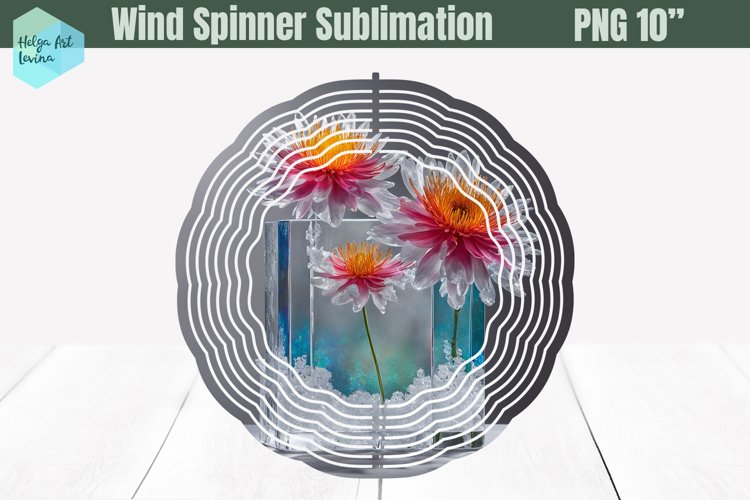 3D Flowers Wind Spinner Sublimation