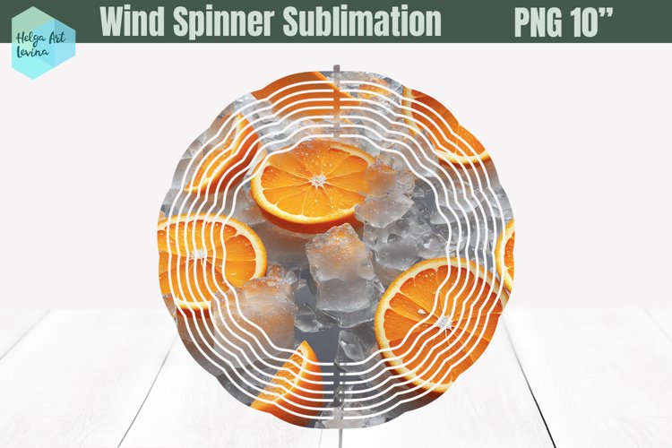 3D Wind Spinner Sublimation | Orange in ice
