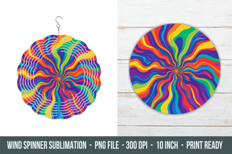 Psychedelic Pattern Wind Spinner | Wind Spinner Png