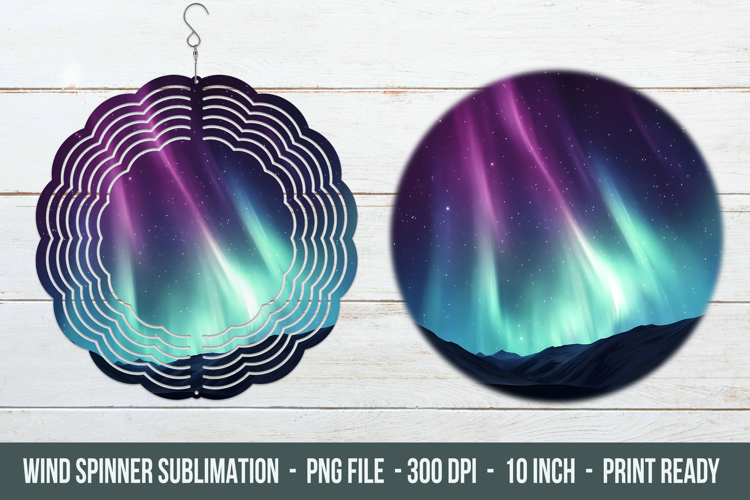 Northern Lights Wind Spinner | Wind Spinner Sublimation