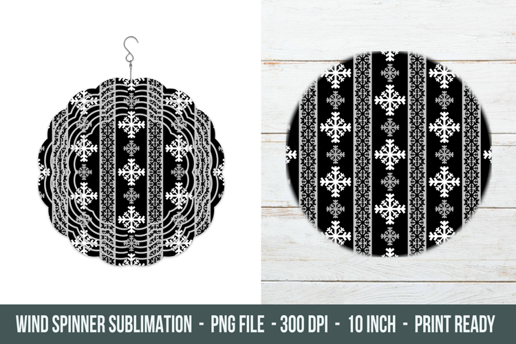 Snowflake Wind Spinner | Wind Spinner sublimation
