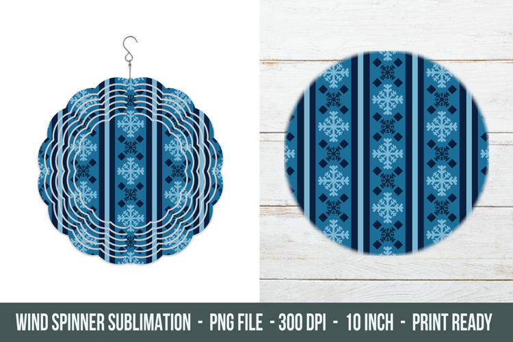 Snowflake Wind Spinner | Wind Spinner sublimation