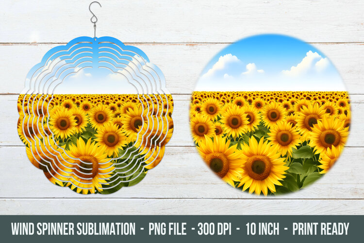 Sunflower Field Wind Spinner | Wind Spinner Design example image 1