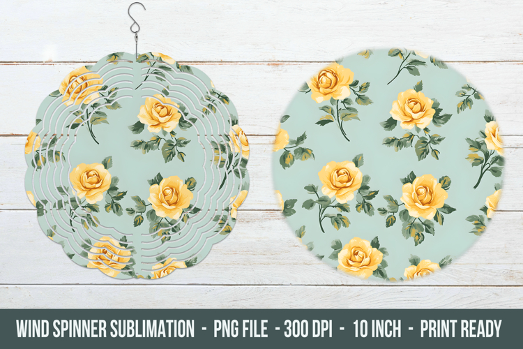 Vintage Rose Flower Wind Spinner | Wind Spinner Png