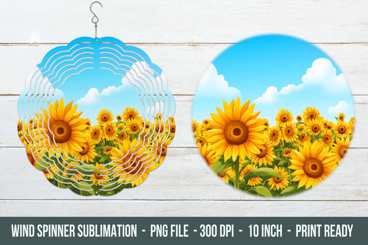 Sunflower Field Wind Spinner | Wind Spinner Design example image 1
