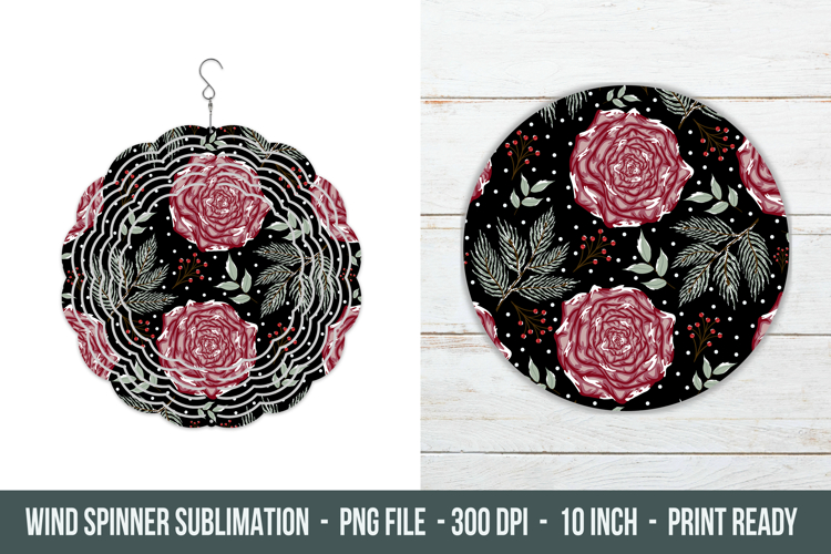 Winter Floral Wind Spinner | Wind Spinner Png