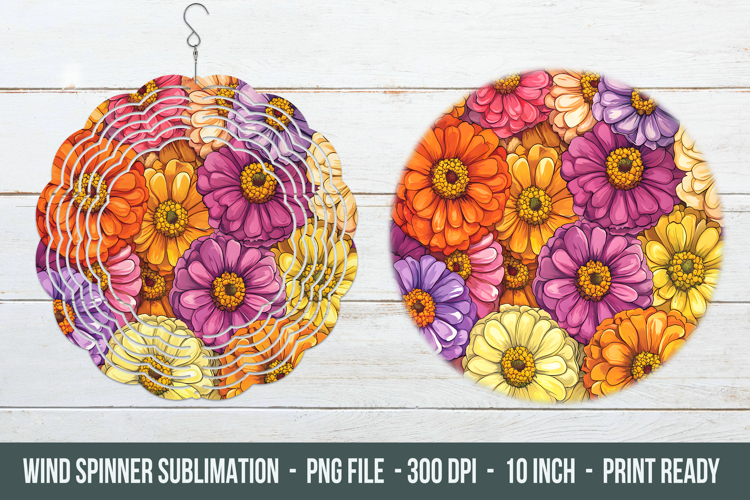 Zinnia Flower Wind Spinner | Wind Spinner Png