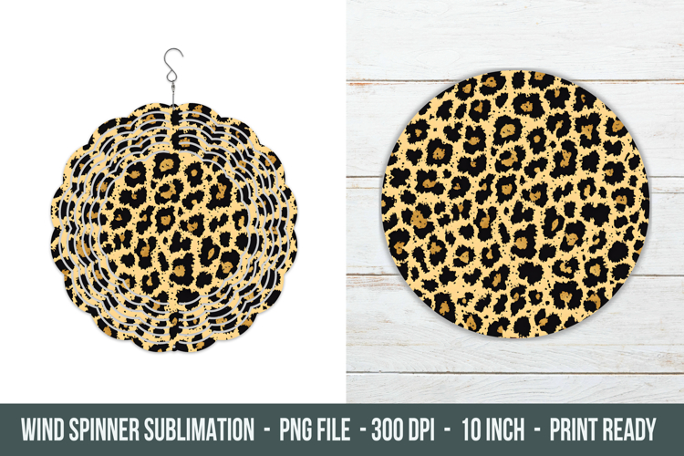 Leopard Print Wind Spinner | Wind Spinner sublimation