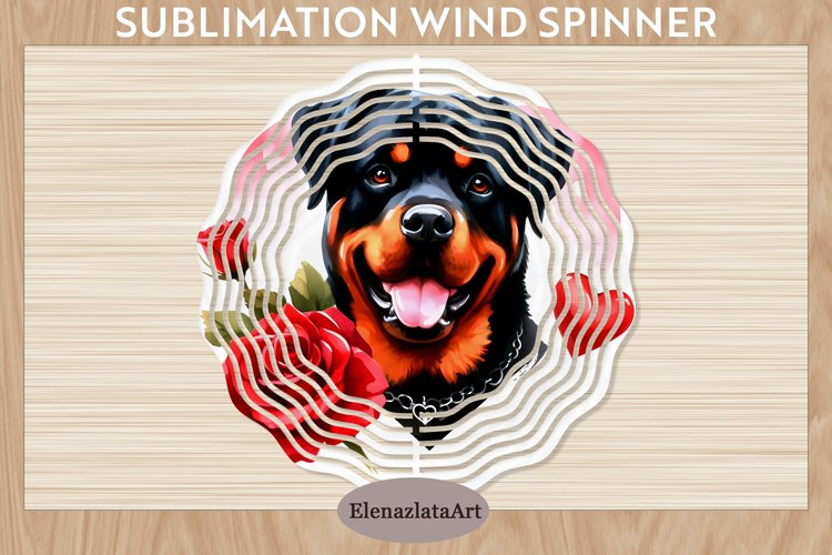 Watercolor Dog Wind Spinner | Sublimation Spinner
