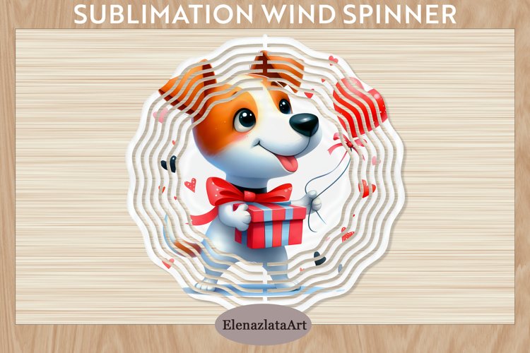 Watercolor Dog Wind Spinner | Sublimation Spinner