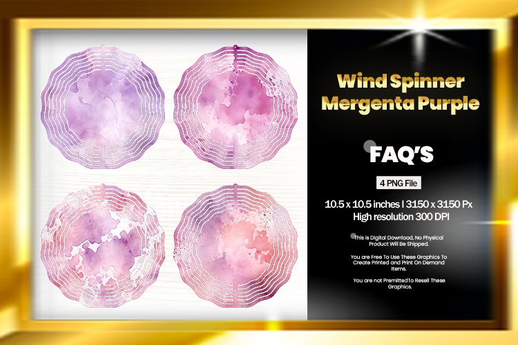 Mergenta Wind Spinner Sublimation Design - 04 Variations