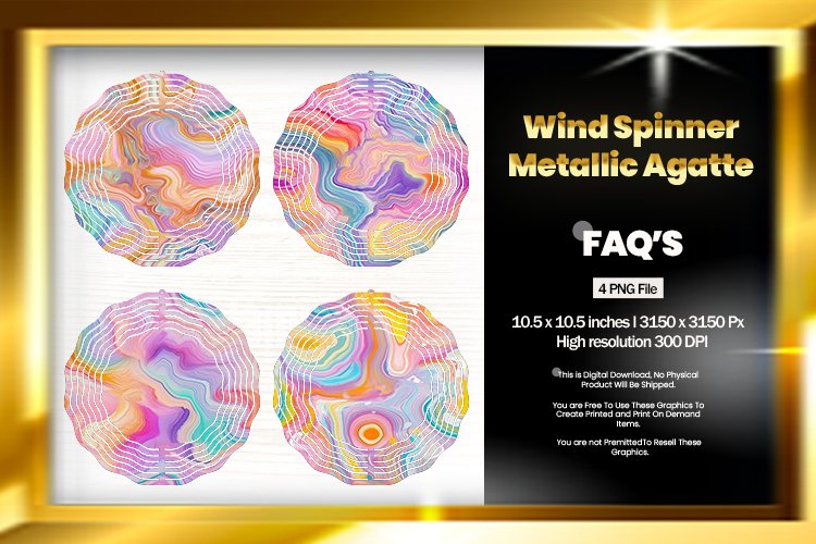 Agatte Wind Spinner Sublimation Design - 04 Variations