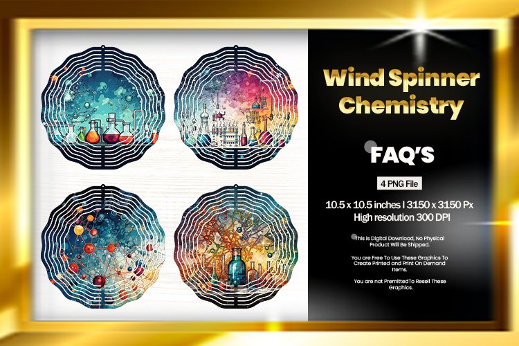 Chemistry Wind Spinner Sublimation Design - 04 Variations