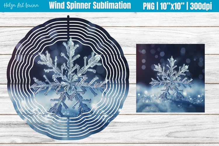 Snowflakes Wind spinner Sublimation | Winter PNG