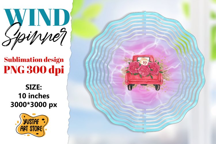 Valentine wind spinner sublimation. Valentine truck design example image 1