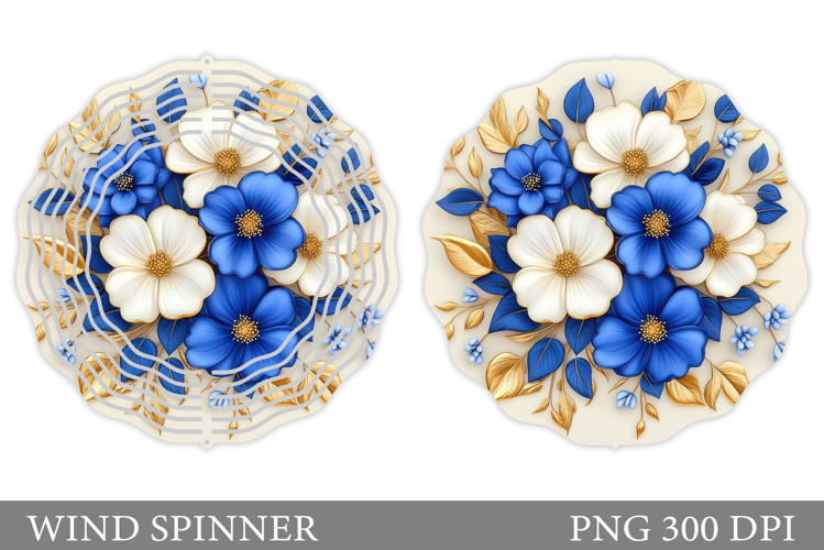Flowers Wind Spinner Design. Floral Wind Spinner Sublimation