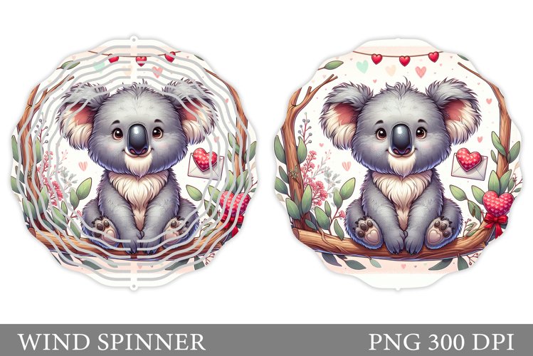 Valentines Koala Wind Spinner. Valentines Wind Spinner