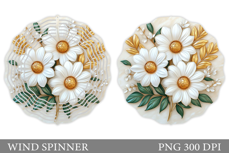 Floral Wind Spinner Sublimation. Flowers Wind Spinner Design