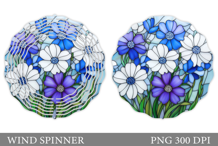 Flowers Wind Spinner Design. Floral Wind Spinner Sublimation
