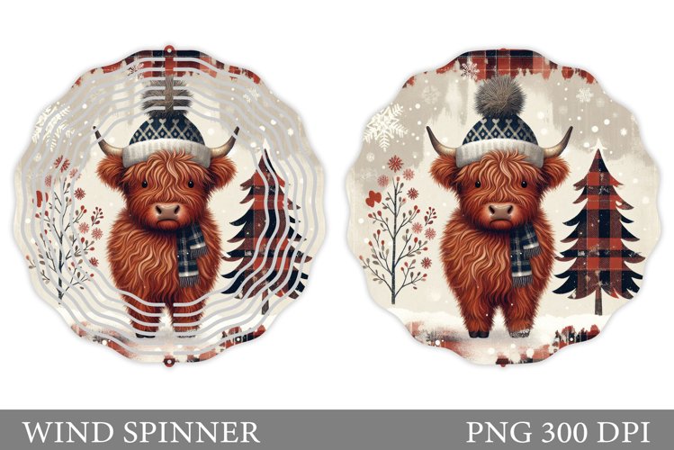 Christmas Cow Wind Spinner. Christmas Wind Spinner Design example image 1