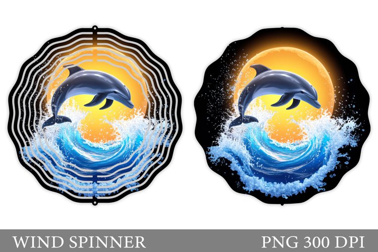 Dolphin Wind Spinner Sublimation. Sea Wind Spinner Design