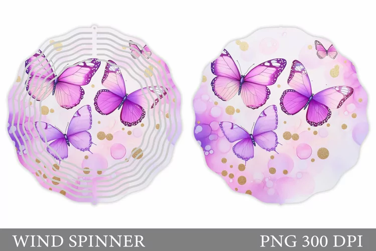 Butterflies Wind Spinner Design. Butterflies Sublimation