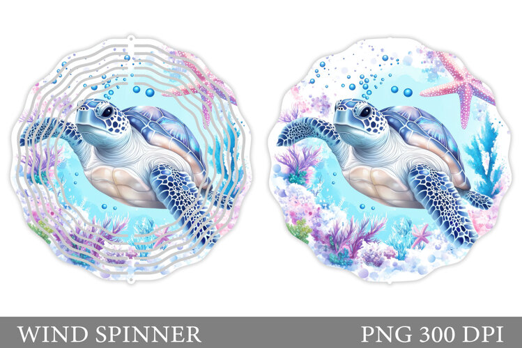 Turtle Wind Spinner Design. Sea Turtle Wind Spinner example image 1