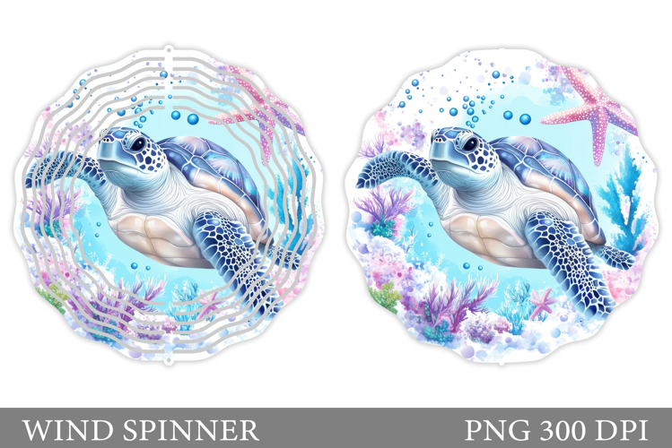 Turtle Wind Spinner Design. Sea Turtle Wind Spinner