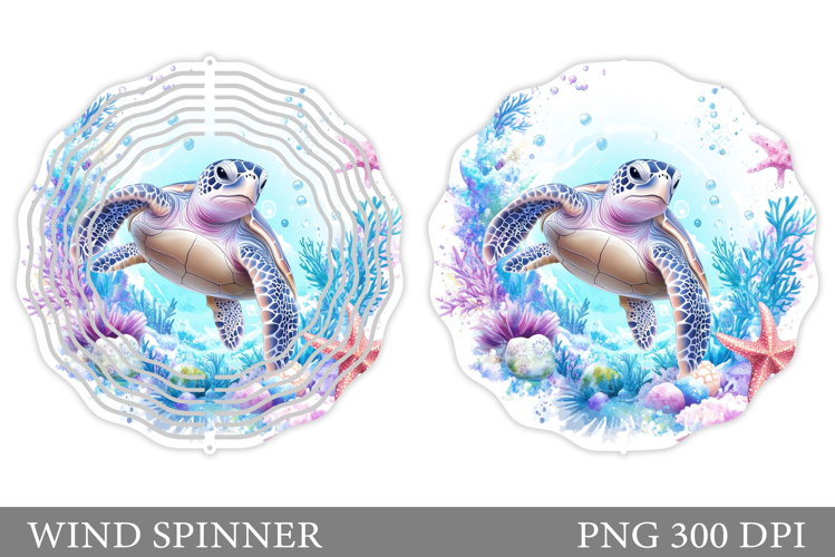 Sea Turtle Wind Spinner Design. Sea Turtle Sublimation