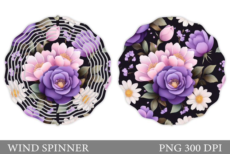 Roses Wind Spinner Design. Flowers Wind Spinner Sublimation