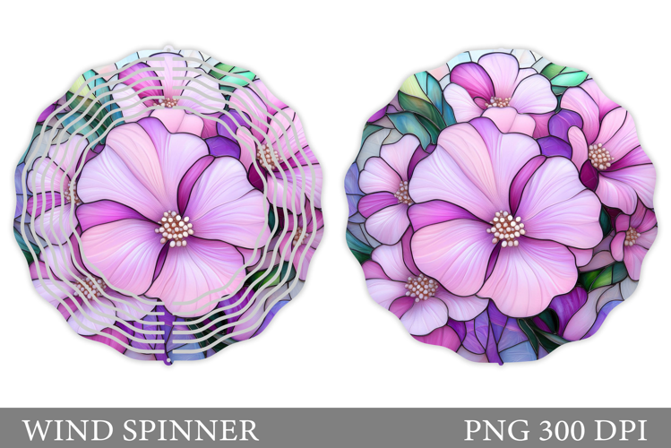 Floral Wind Spinner Sublimation. Flowers Wind Spinner Design