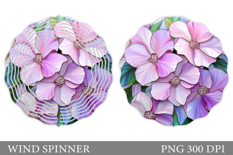 Flowers Wind Spinner Design. Floral Wind Spinner Sublimation