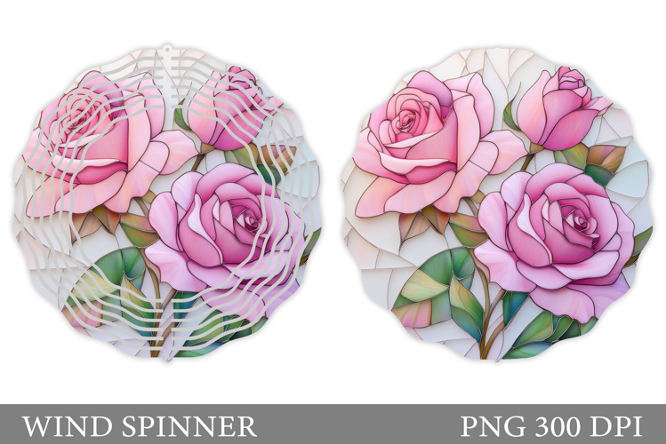 Roses Wind Spinner Design. Flowers Wind Spinner Sublimation