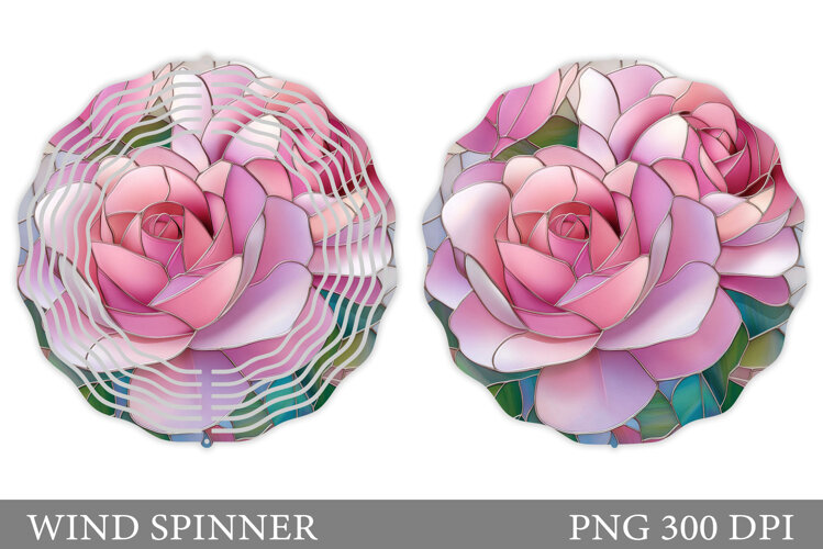 Roses Wind Spinner Design. Flowers Wind Spinner Sublimation example image 1