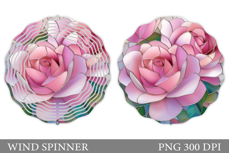 Roses Wind Spinner Design. Flowers Wind Spinner Sublimation