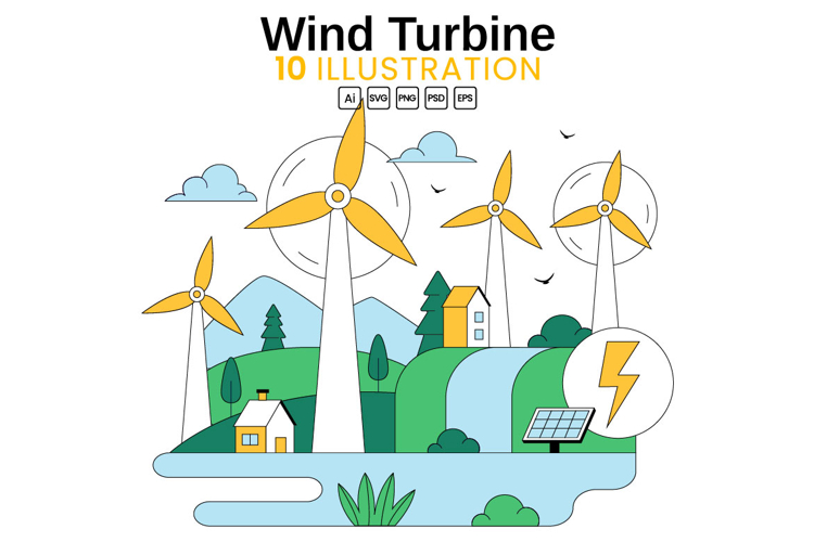 10 Wind Turbine Illustration