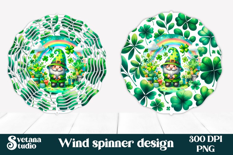 St patricks day wind spinner | St patricks gnome design