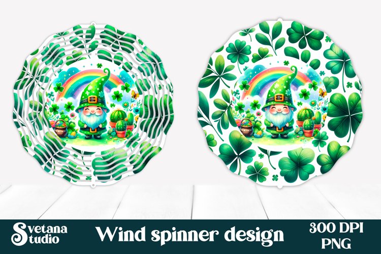 St patricks day wind spinner | St patricks gnome PNG design example image 1