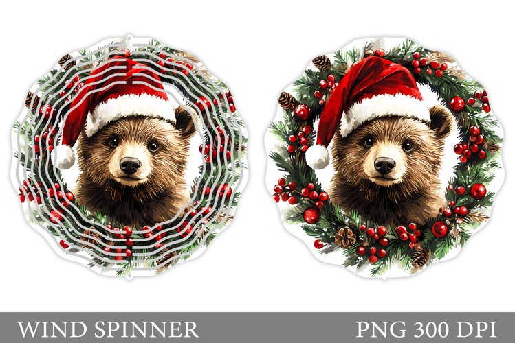 Christmas Bear Wind Spinner. Christmas Wind Spinner Design example image 1