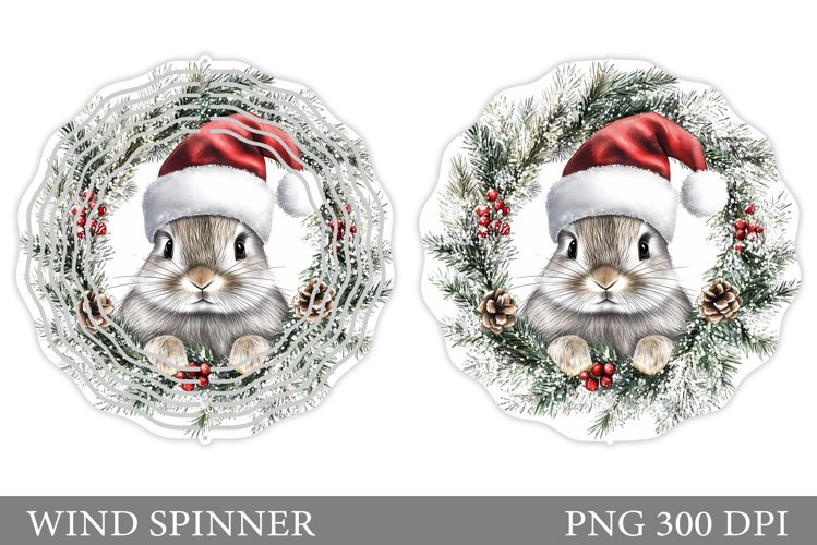 Christmas Bunny Wind Spinner. Christmas Wind Spinner example image 1