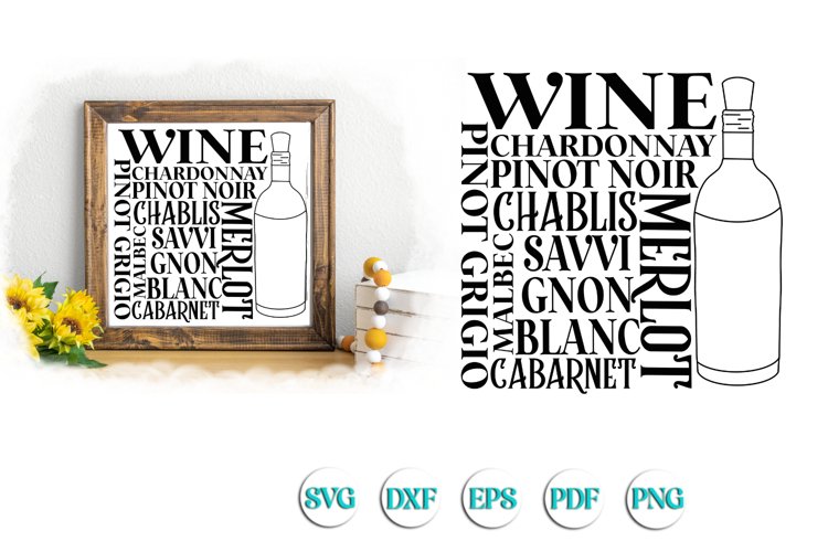 Wine Subway Art SVG Cut file