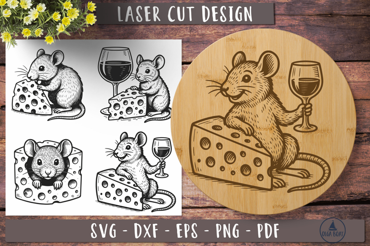 Wine and Cheese Funny Cutting board laser engraving