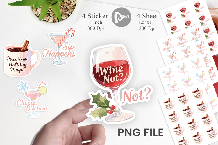 Sticker Wine and Whine Quotes