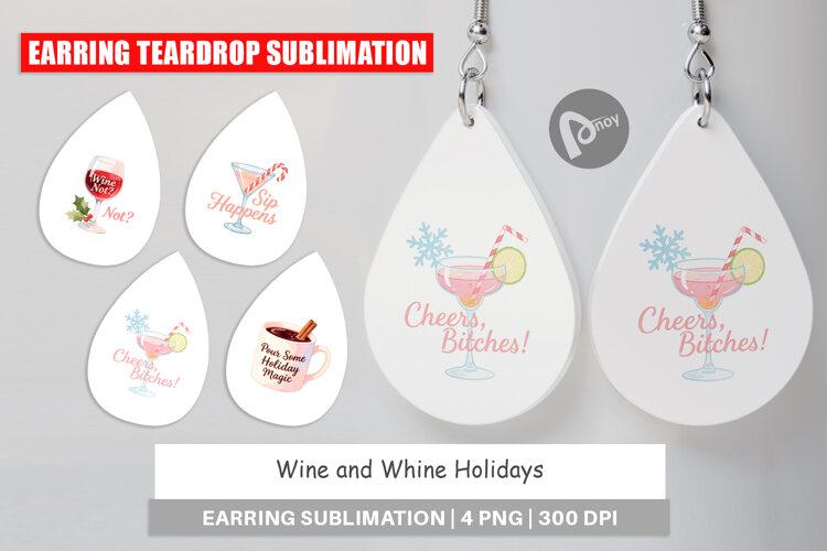 Earring Wine and Whine Quotes example image 1