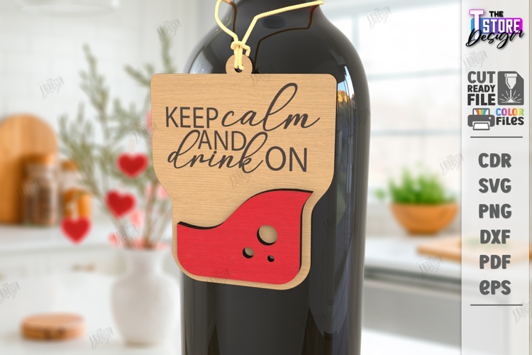 Wine Bottle Tag Laser Cut |Hanging Card Tag| Fun Quotes SVG