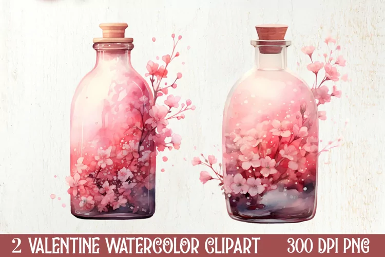 Wine Bottle Valentine Clipart, Christmas Clipart