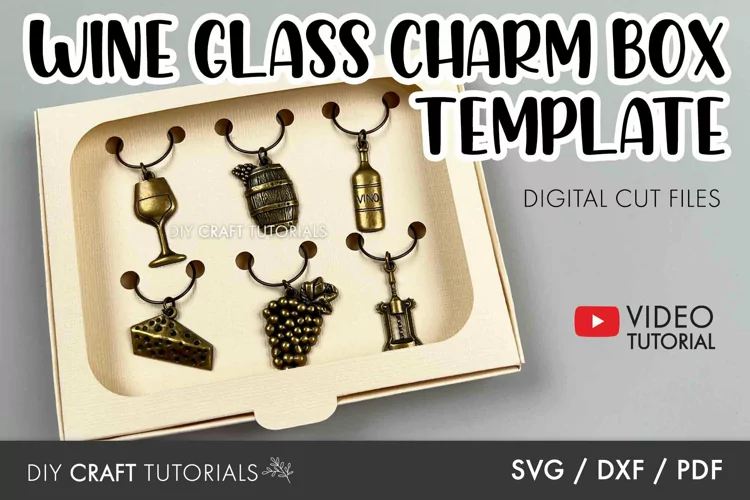 Wine Glass Charm Display Box Template