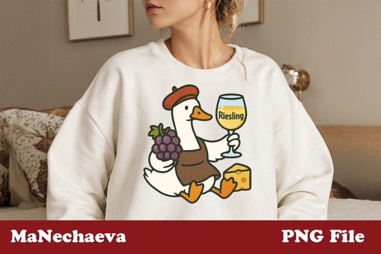 Funny Wine Goose Sublimation | Riesling Duck