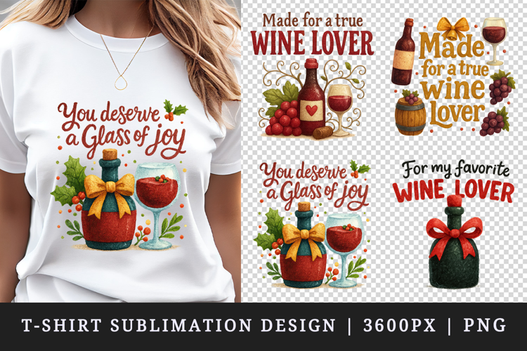Wine Lover t-shirt printable sublimation design png